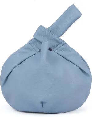 Women's Small Tote Bag for Women Soft Leather Top Handle Bag Wristlet Knot Pouch Purses and Handbags
