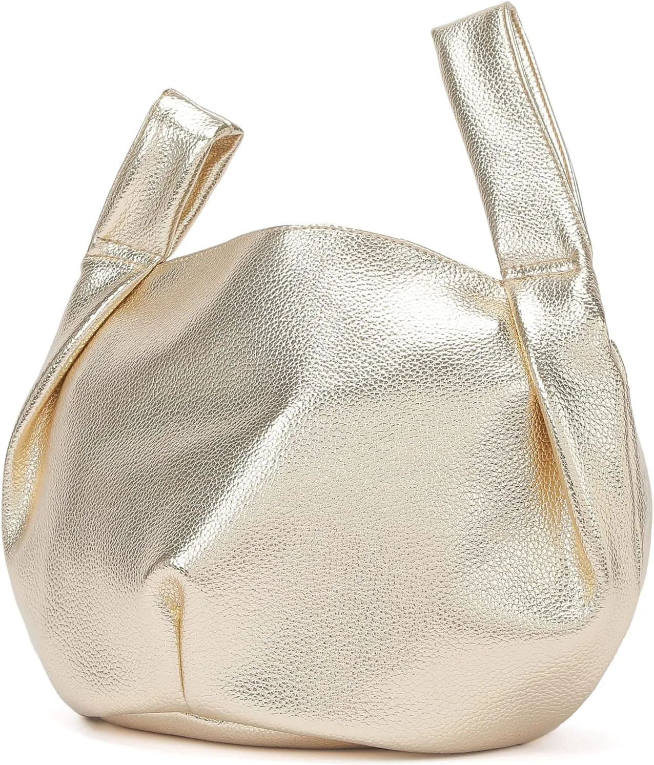 Women's Small Tote Bag for Women Soft Leather Top Handle Bag Wristlet Knot Pouch Purses and Handbags