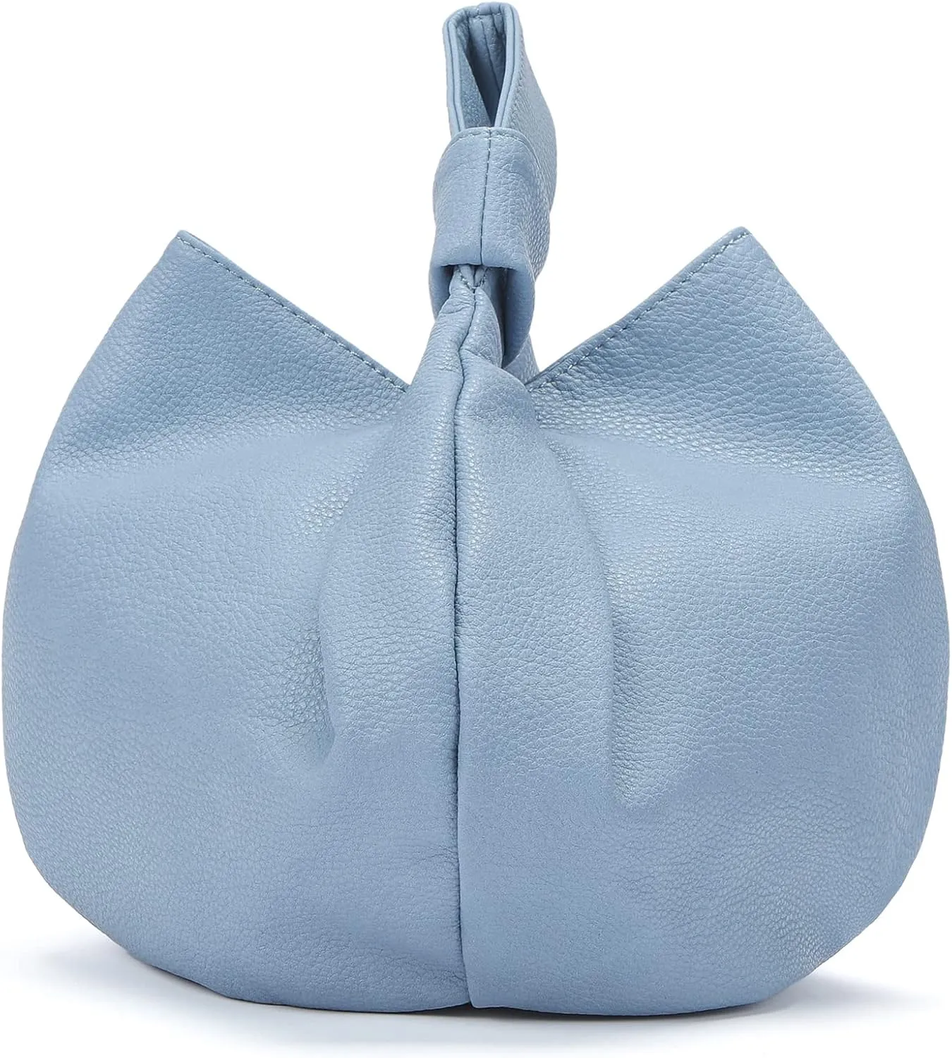 Women's Small Tote Bag for Women Soft Leather Top Handle Bag Wristlet Knot Pouch Purses and Handbags