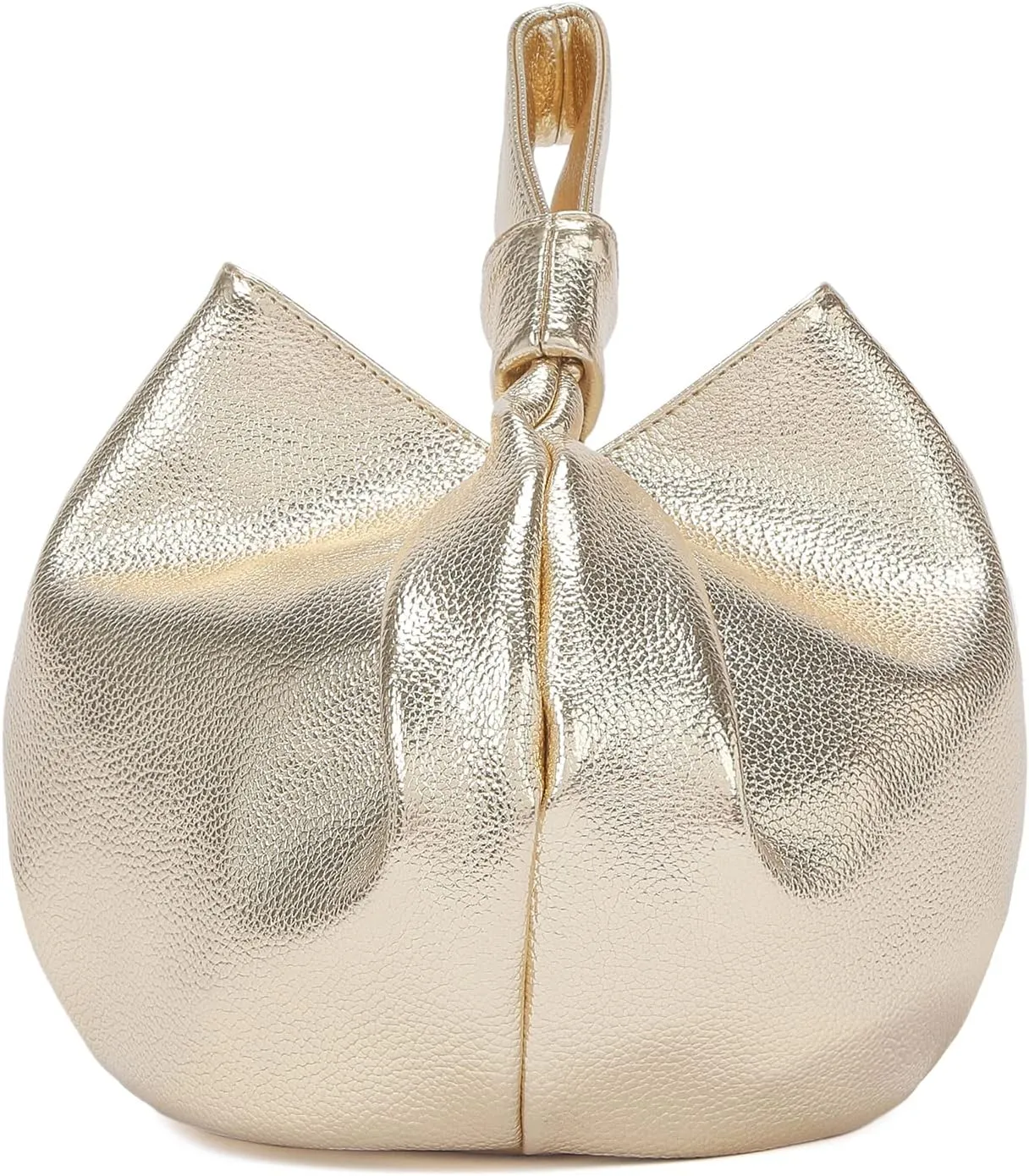 Women's Small Tote Bag for Women Soft Leather Top Handle Bag Wristlet Knot Pouch Purses and Handbags