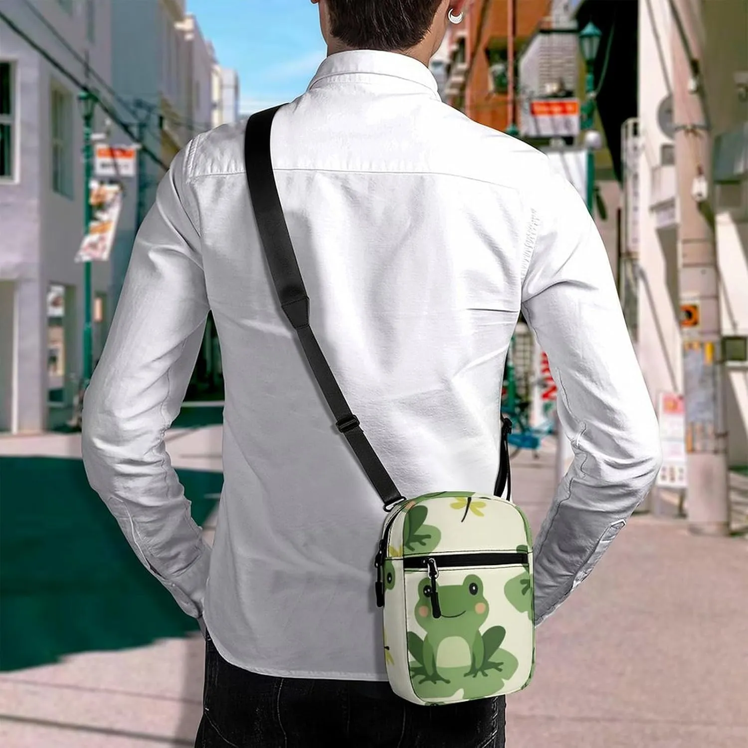 Womens Travel Crossbody Bag, Mini Shoulder Handbag Adjustable Zipper Small Pouch Cell Phone Purse