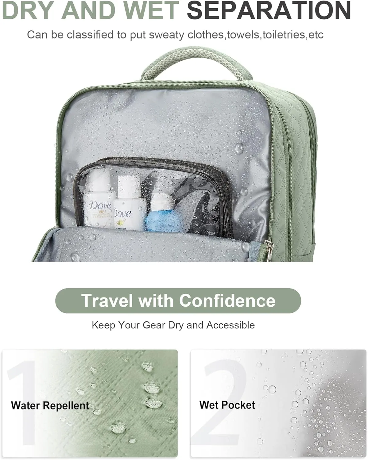 WONHOX Large Travel Backpack Carry on Flight Approved Laptop Work Business Backpack for Women Men Mochila de Viaje
