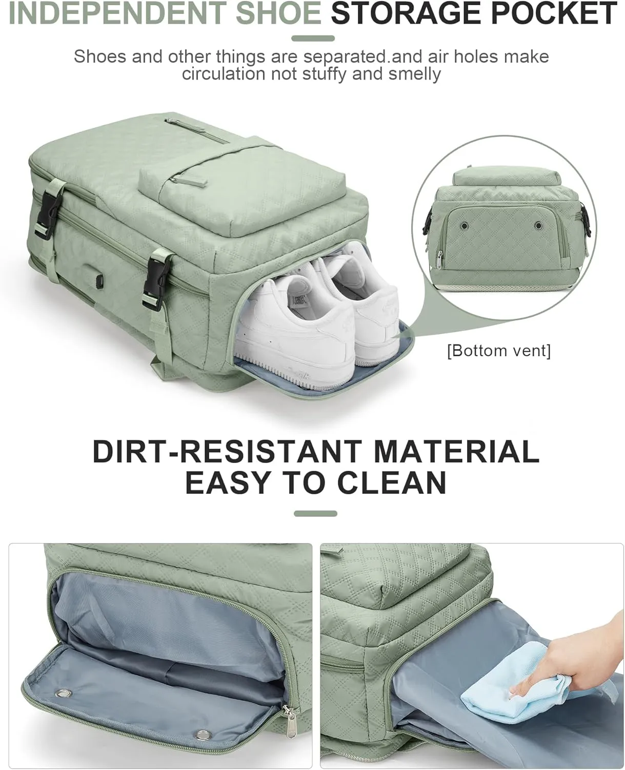 WONHOX Large Travel Backpack Carry on Flight Approved Laptop Work Business Backpack for Women Men Mochila de Viaje
