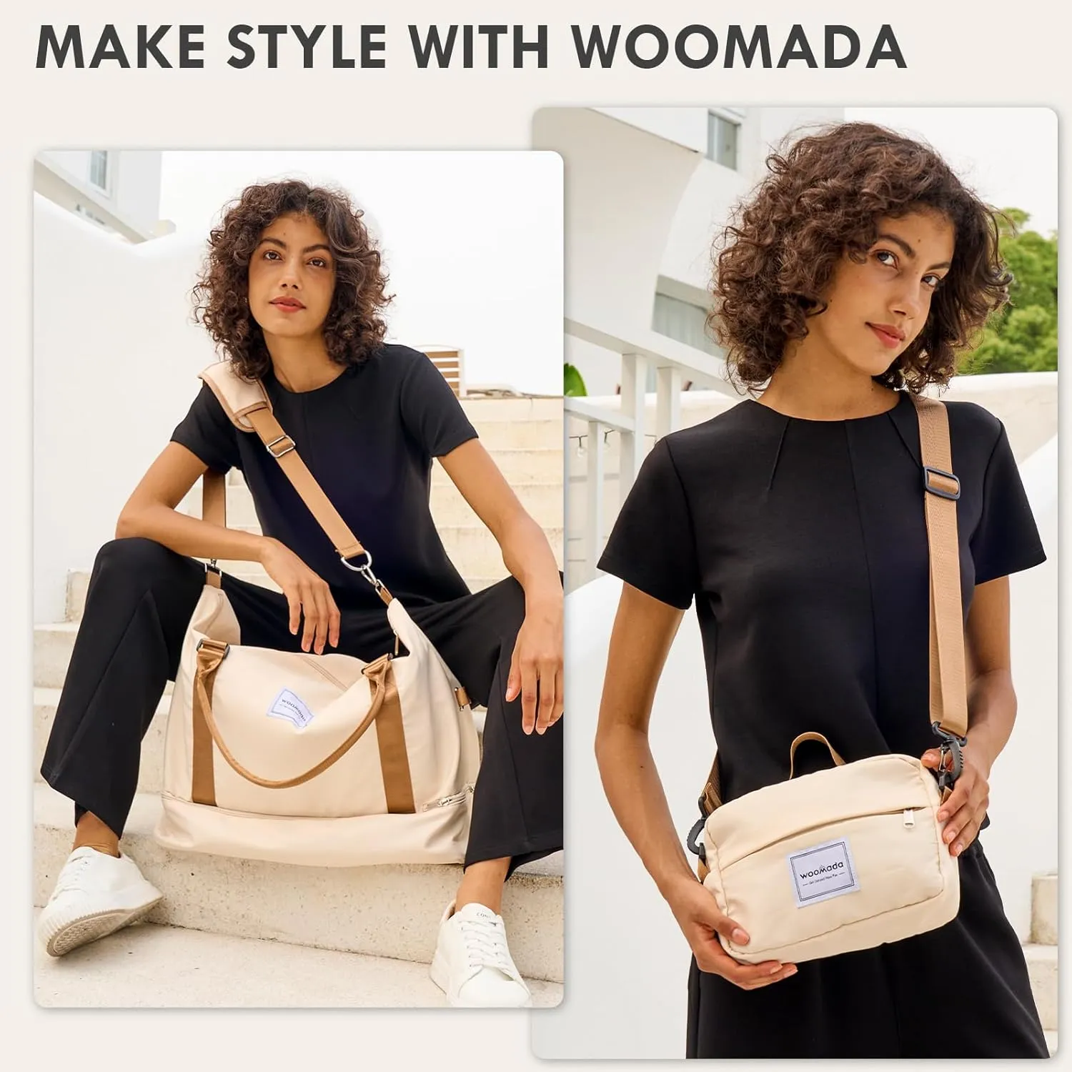 WOOMADA Weekender Bag for Women,Travel Carry On Bag with Shoe Compartment, Hospital Mom Bag for Labor and Delivery, Overnight Travel Duffle Bag with Toiletry Bag(berry pink)