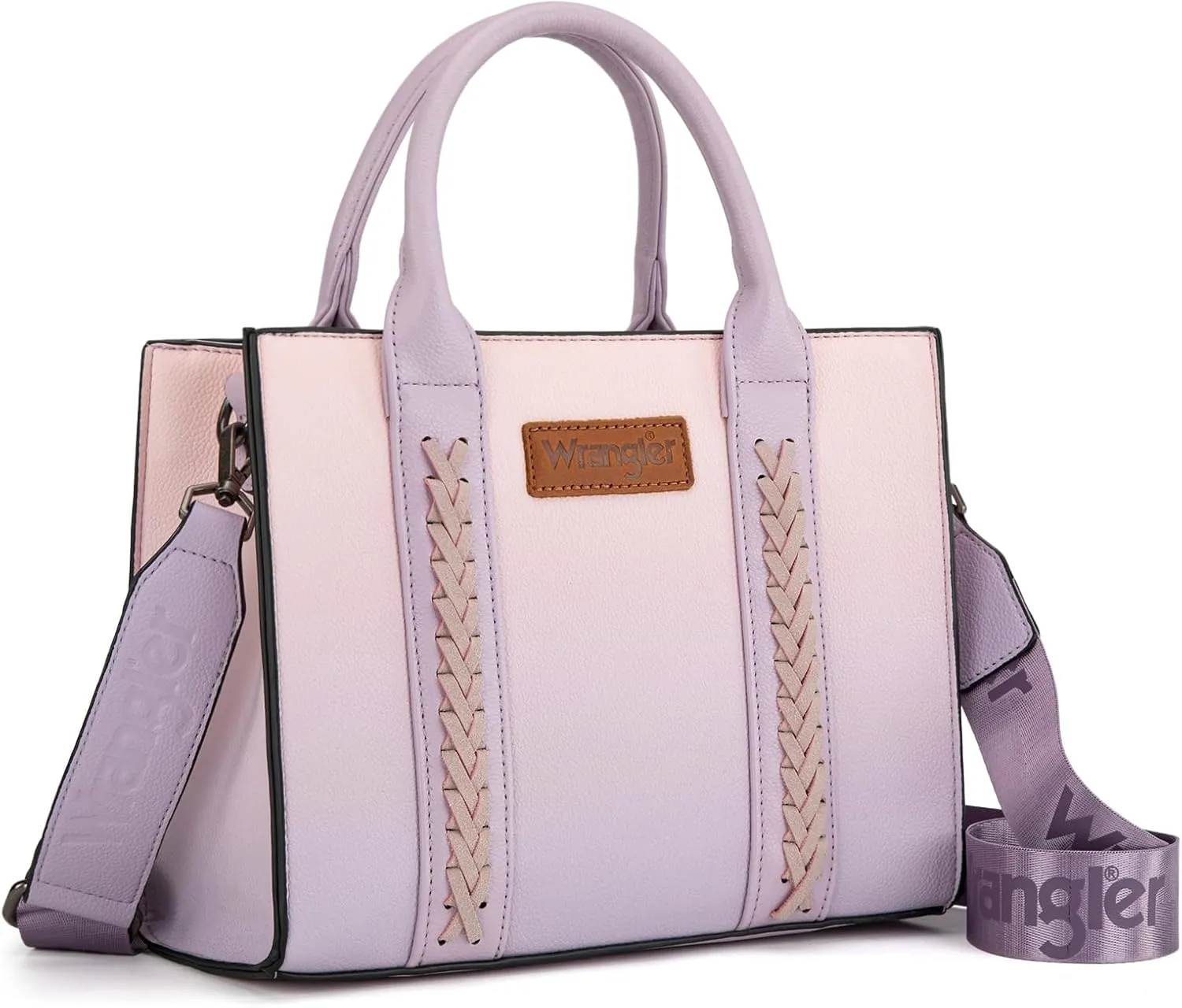 Wrangler Medium Tote Bag for Women Designer Satchel Handbags Top-handle Purses with Strap