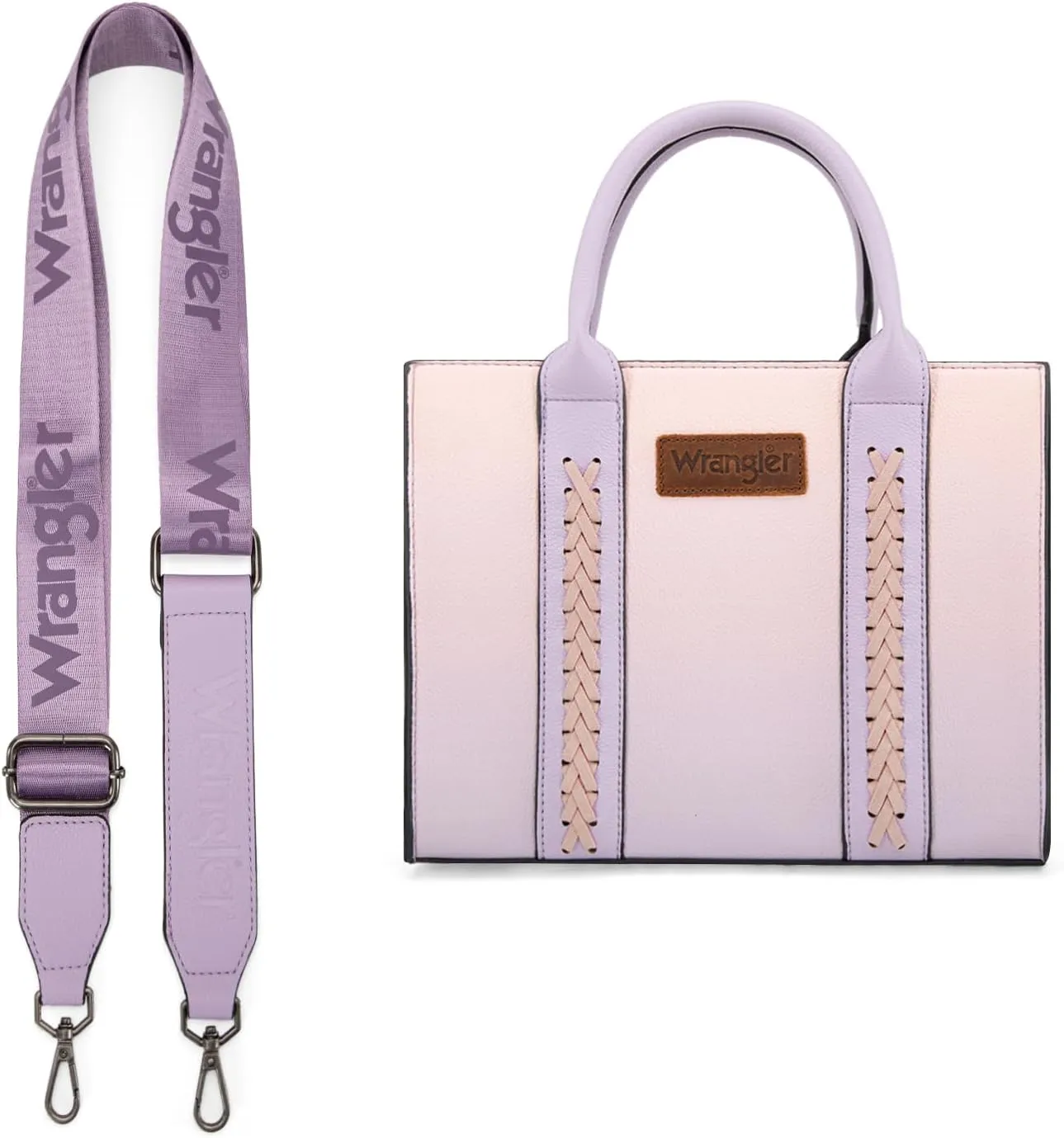 Wrangler Medium Tote Bag for Women Designer Satchel Handbags Top-handle Purses with Strap