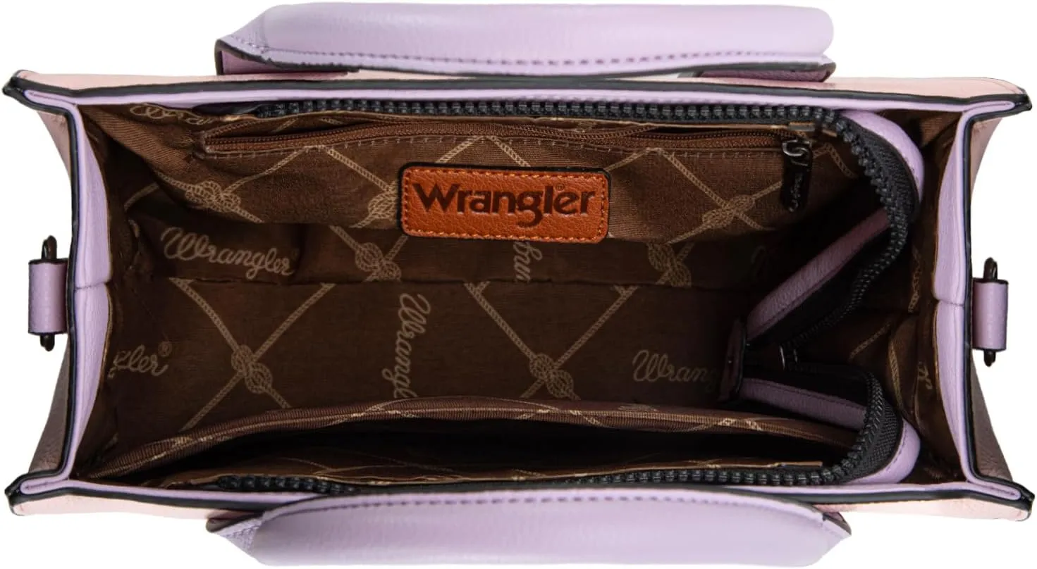 Wrangler Medium Tote Bag for Women Designer Satchel Handbags Top-handle Purses with Strap