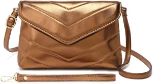Wristlet Purse for Women Small, Ladies Clutch Envelope Handbag with Long Strap for Shopping Wedding Party