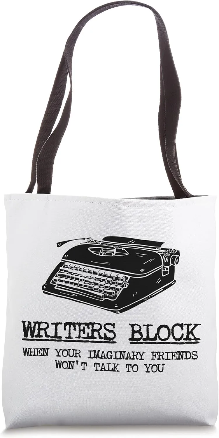 Writers Block Funny Imaginary Friends Author Writer Tote Bag