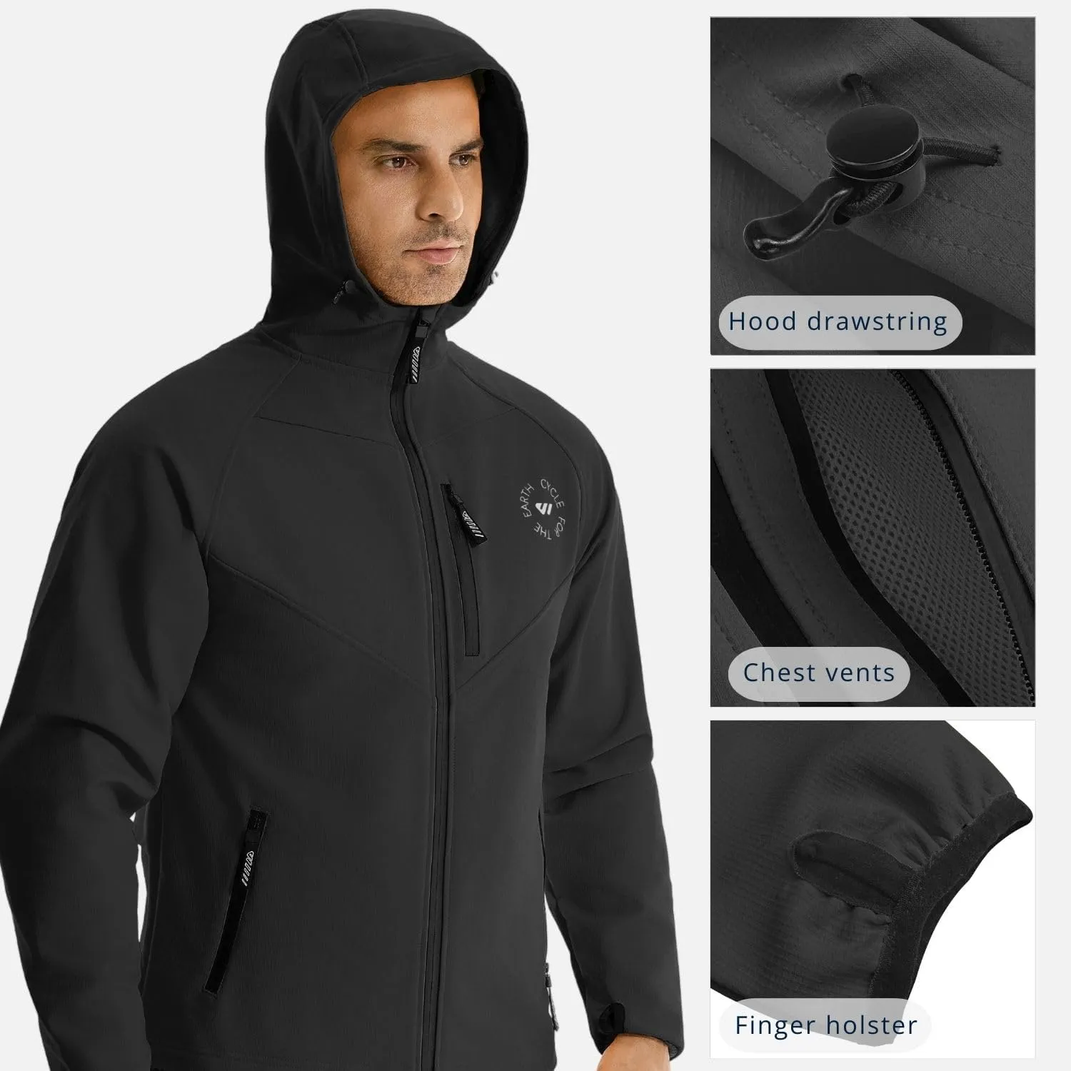 Wulibike Winter Cycling Jackets for Men Waterproof Running Jacket Men Hiking Jacket windproof Unisex Cold Weather Gear