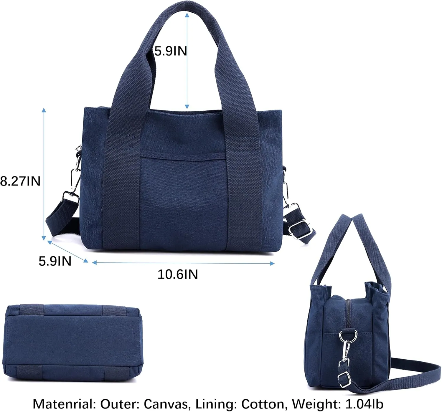 Wxnow Canvas Messenger bags for women,Tote Crossbody Shoulder Bag Satchel Purse