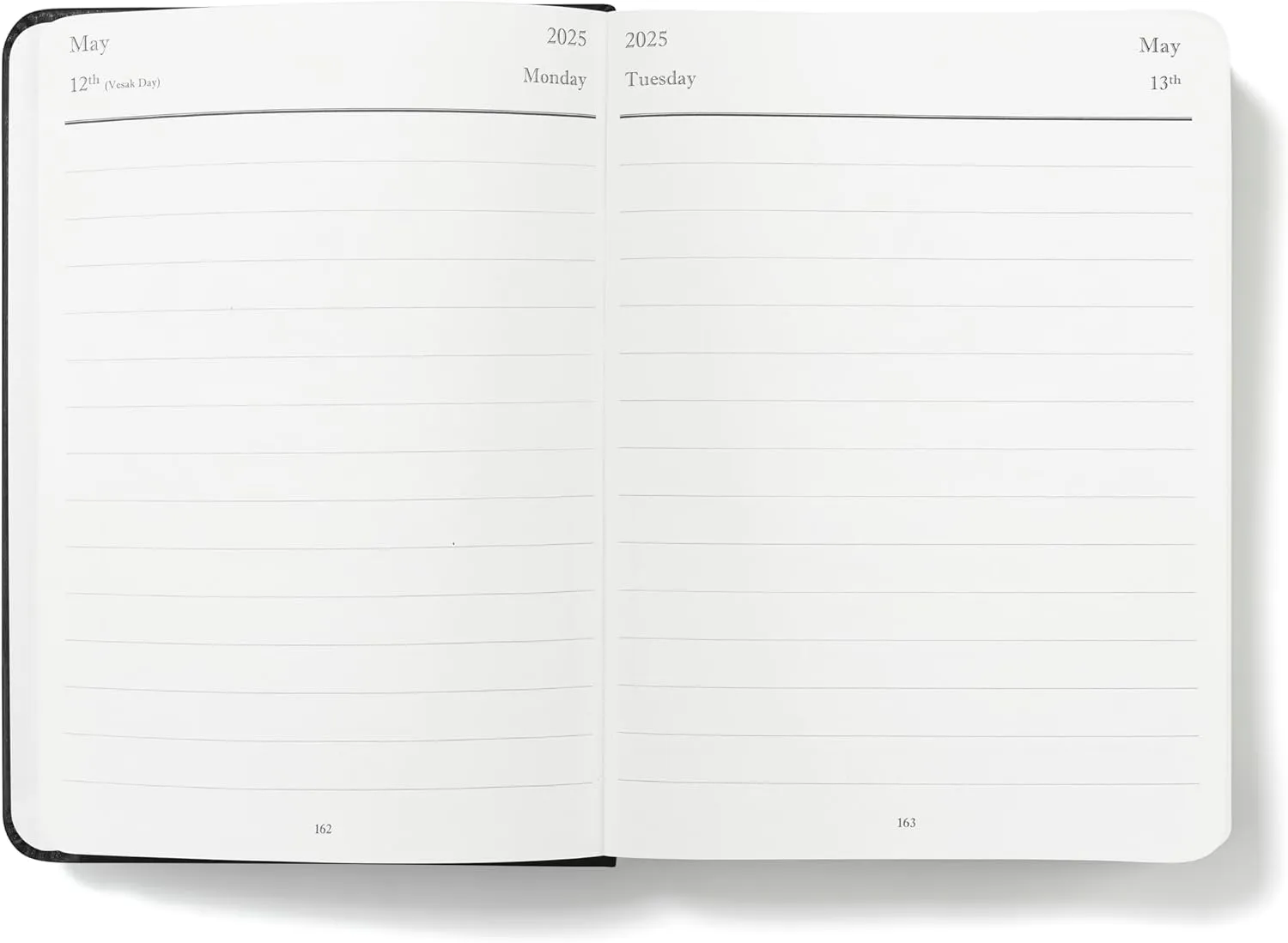 Wykeham's Executive 2025 Daily Journal Planner (Black, 6"×4.5")