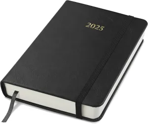Wykeham's Executive 2025 Daily Journal Planner (Black, 6"×4.5")