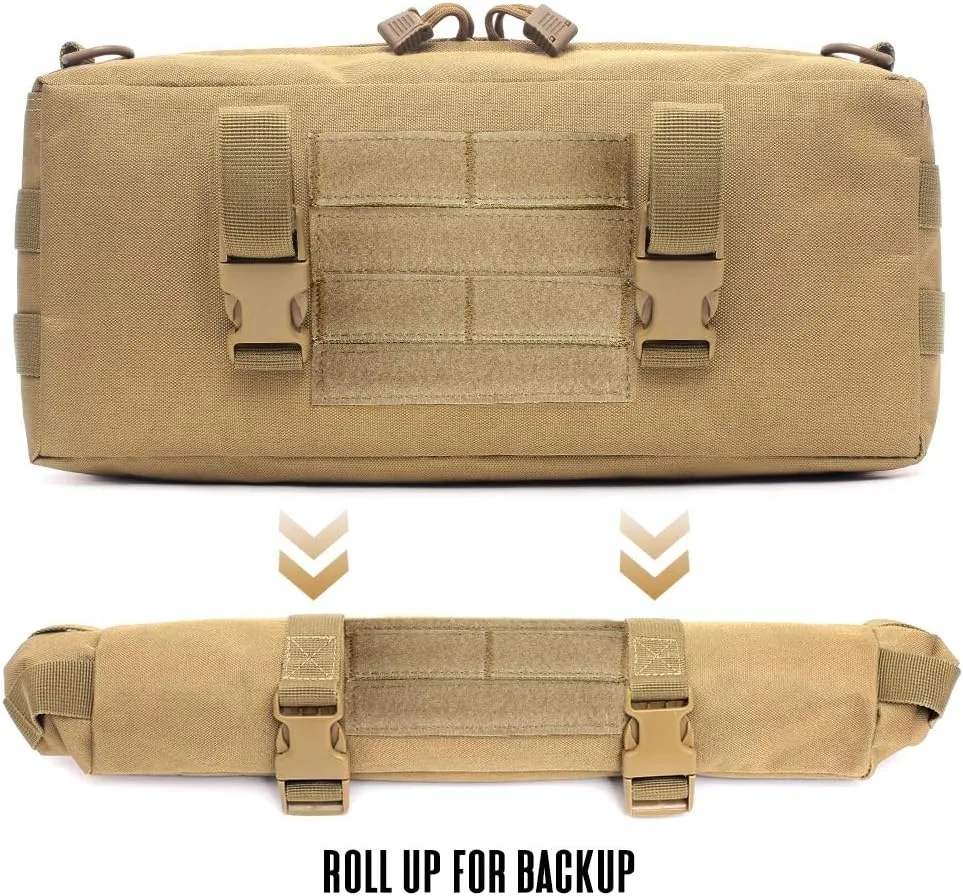 WYNEX Tactical Increment Molle Pouch, Vertical EDC Utility Pouches Sling Bag Military Multi-Purpose Large Capacity with Shoulder Strap Modular Design