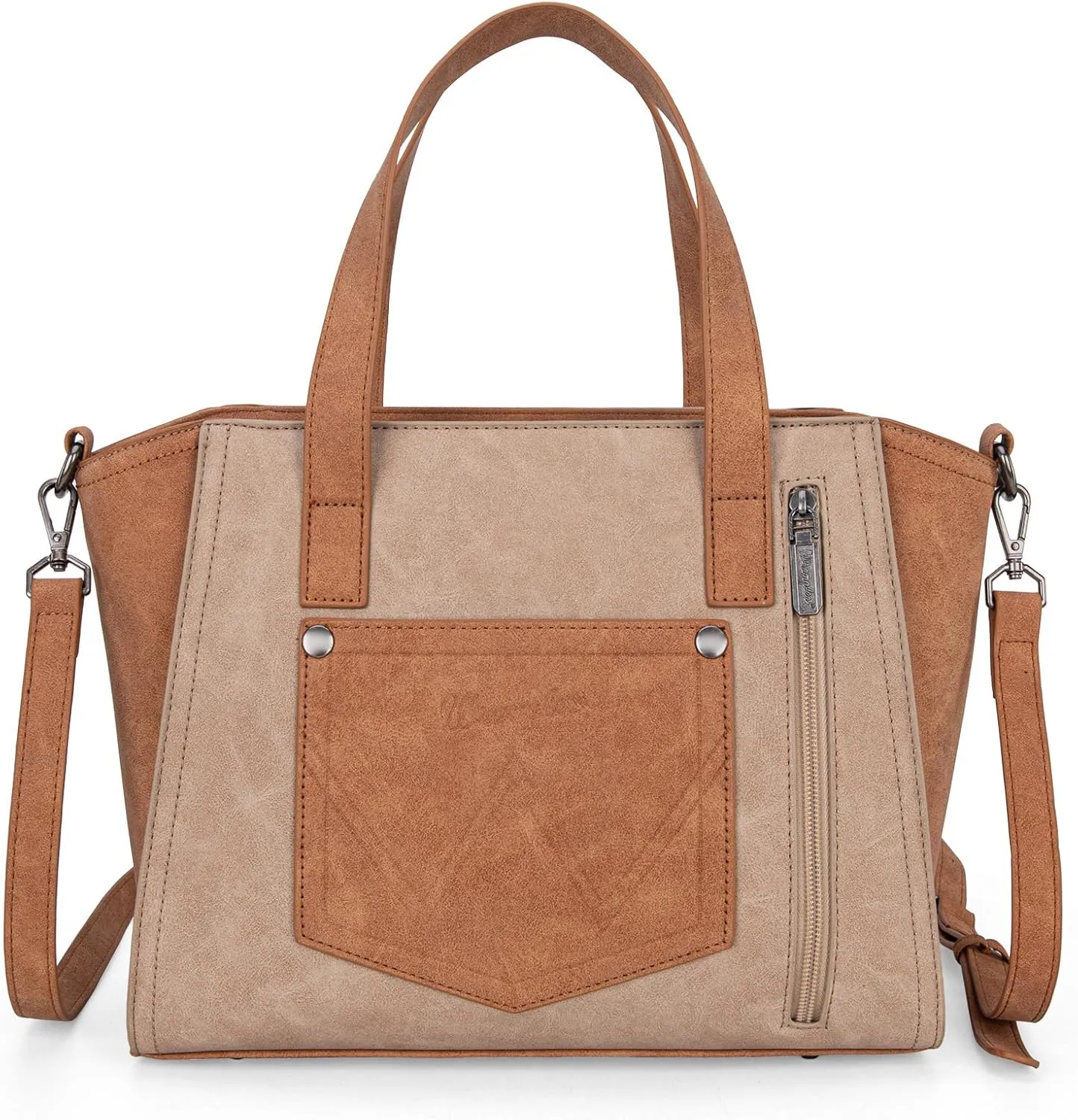 X Wrangler Color Block Tote Bag for Women Large Shoulder Purses and Handbags