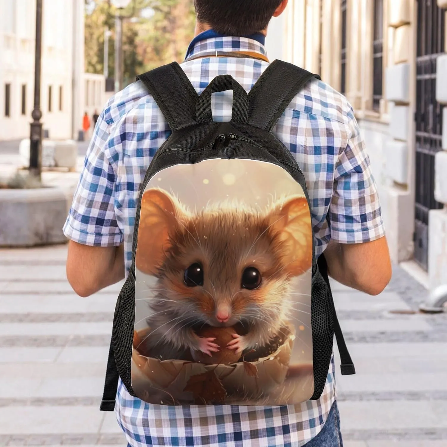 Xerial Cute Hamster Backpack Waterproof Anti Theft Durable Light Laptop Bag Backpacks For Women Men Travel Gym Backpack