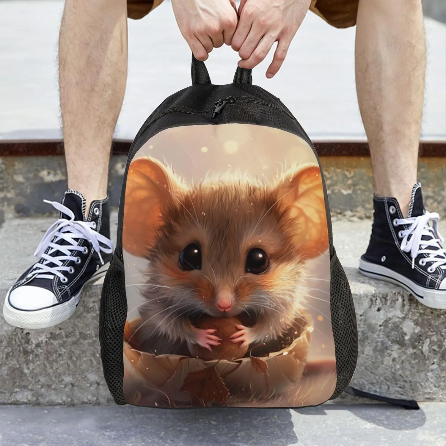 Xerial Cute Hamster Backpack Waterproof Anti Theft Durable Light Laptop Bag Backpacks For Women Men Travel Gym Backpack
