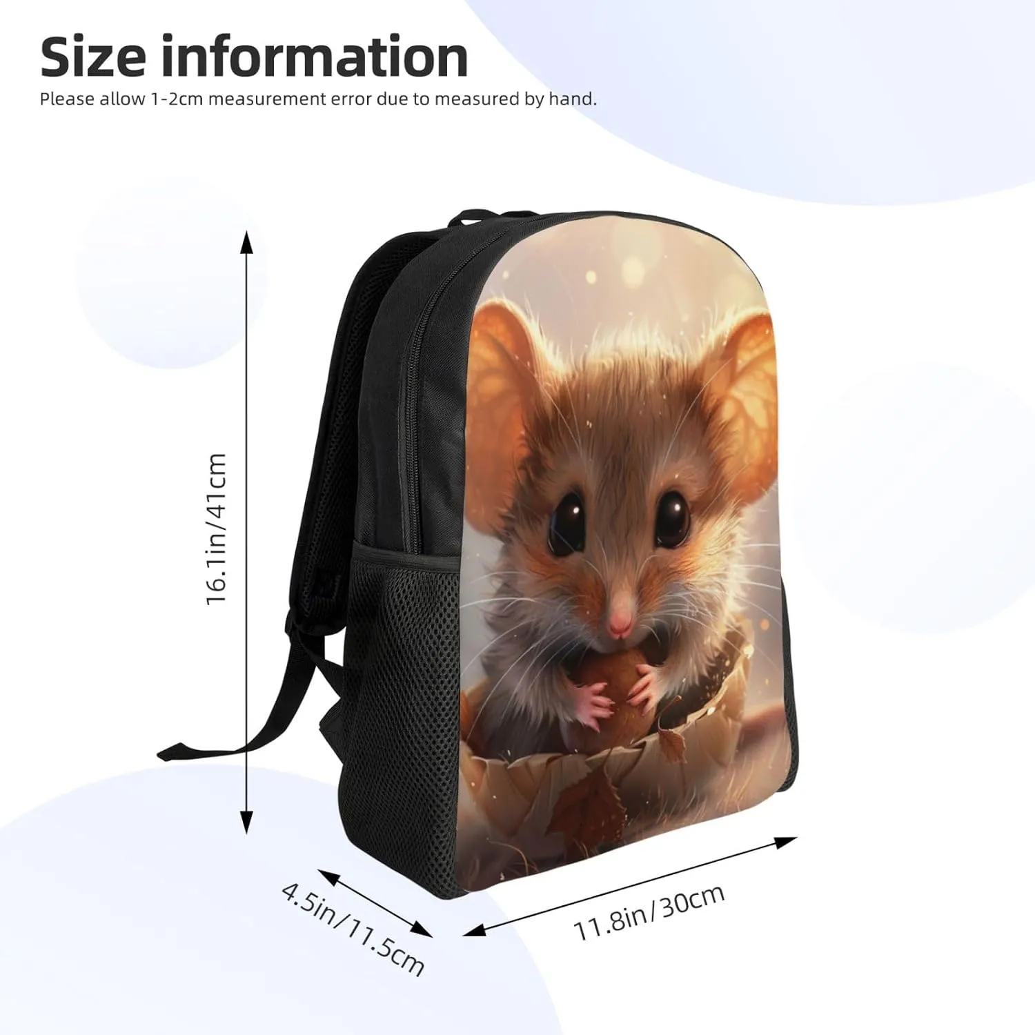Xerial Cute Hamster Backpack Waterproof Anti Theft Durable Light Laptop Bag Backpacks For Women Men Travel Gym Backpack