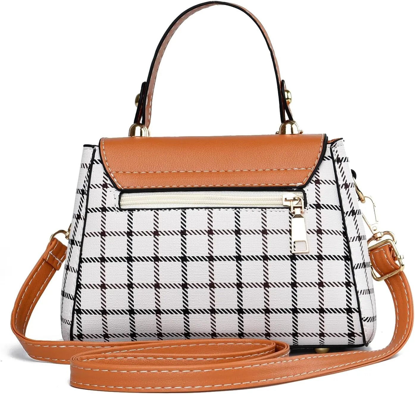 Xiaoyu Small Purses and Handbags for Women Fashion Teenage Girls Crossbody Bag Lightweight Shoulder Bag Plaid Pattern Satchel