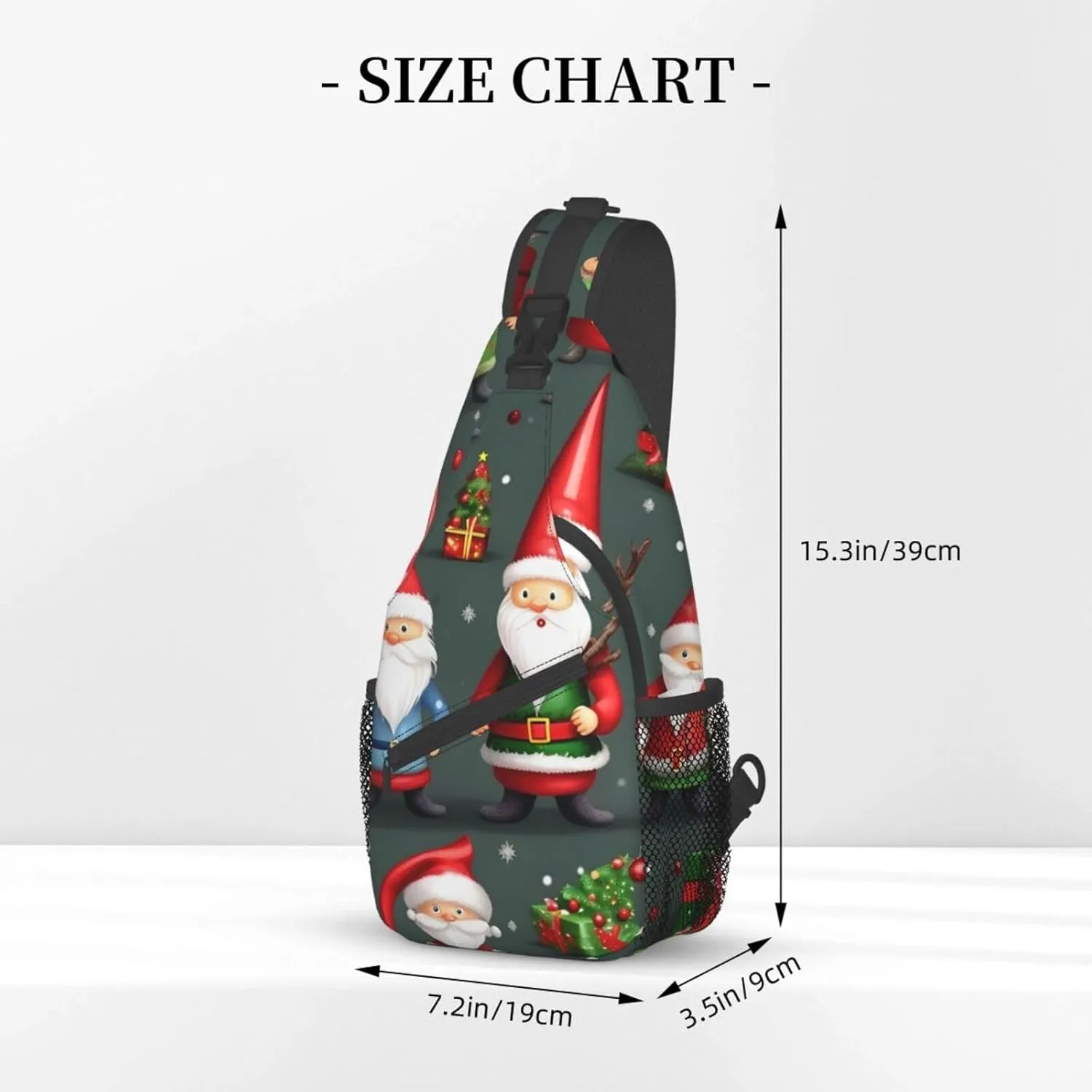 Xmas Funny Gnomes High Storage Capacity Chest Bag Diagonally Sling Backpack Crossbody Shoulder Bag For Men Women