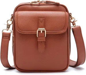 Zealburst Crossbody Bag Forcipower Leather Crossbody Purse Generic Shoulder Bags for Women Travel