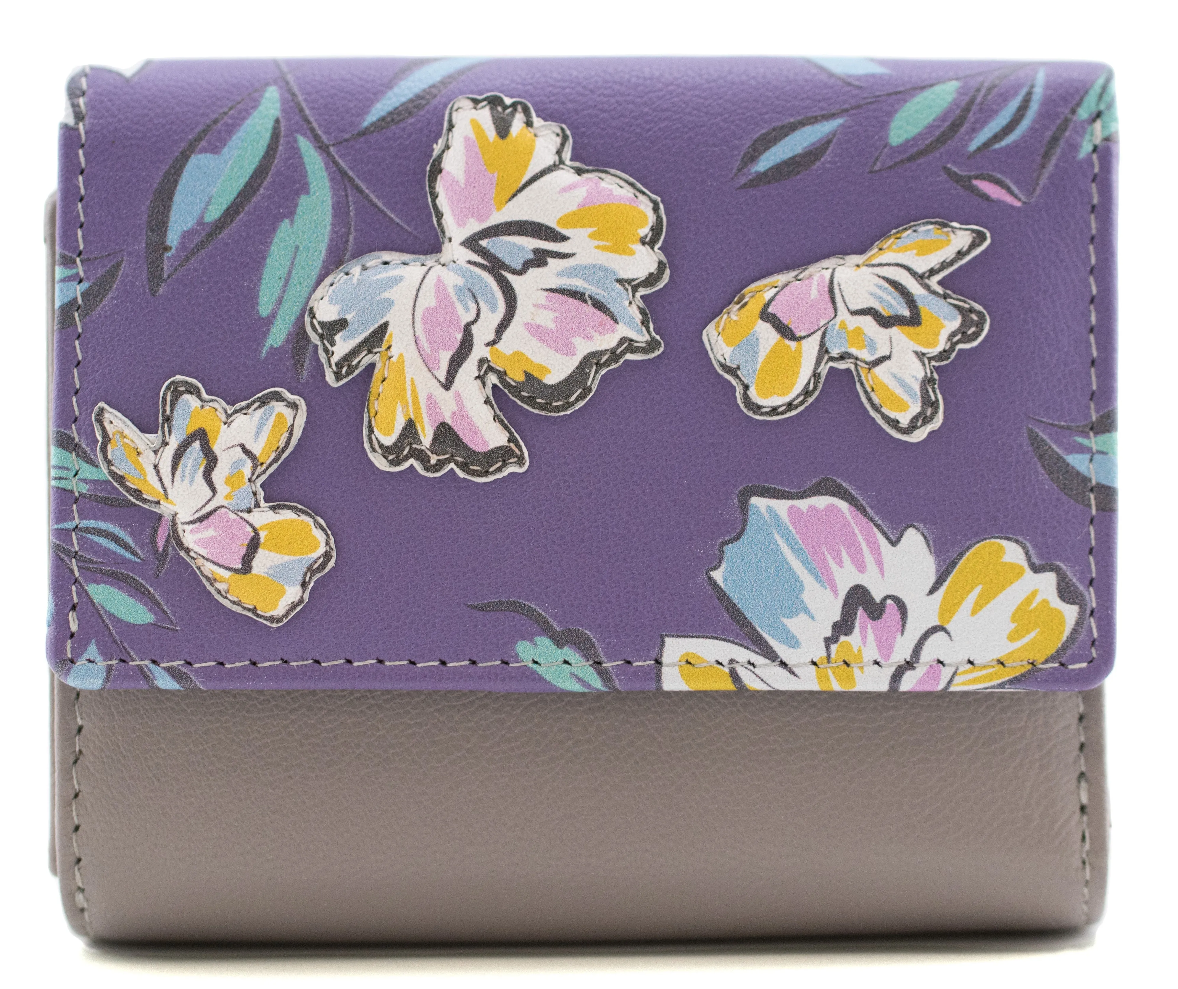 Zinnia Flower Tri fold Purse - 3675 31