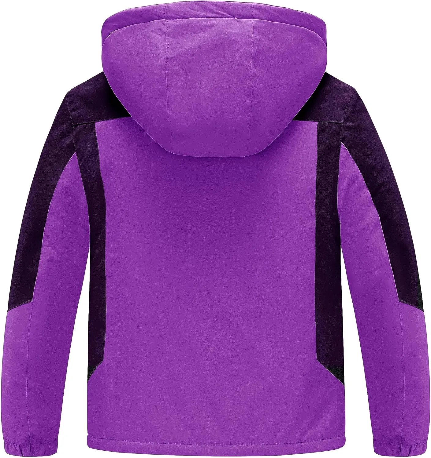 ZSHOW Girls' Ski Jacket Waterproof Fleece Raincoat Windproof Warm Winter Coat with Detachable Hood